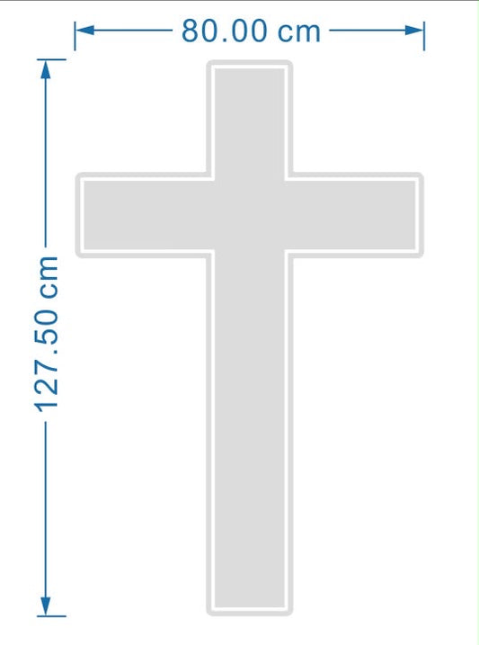 Custom Design: Cross in RGB with hanging rope + 4m
extension