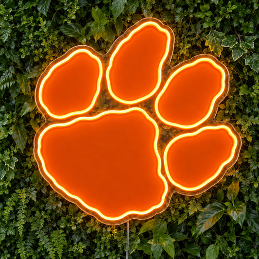 Clemson Tigers Paw LED Neon Sign product photo 1