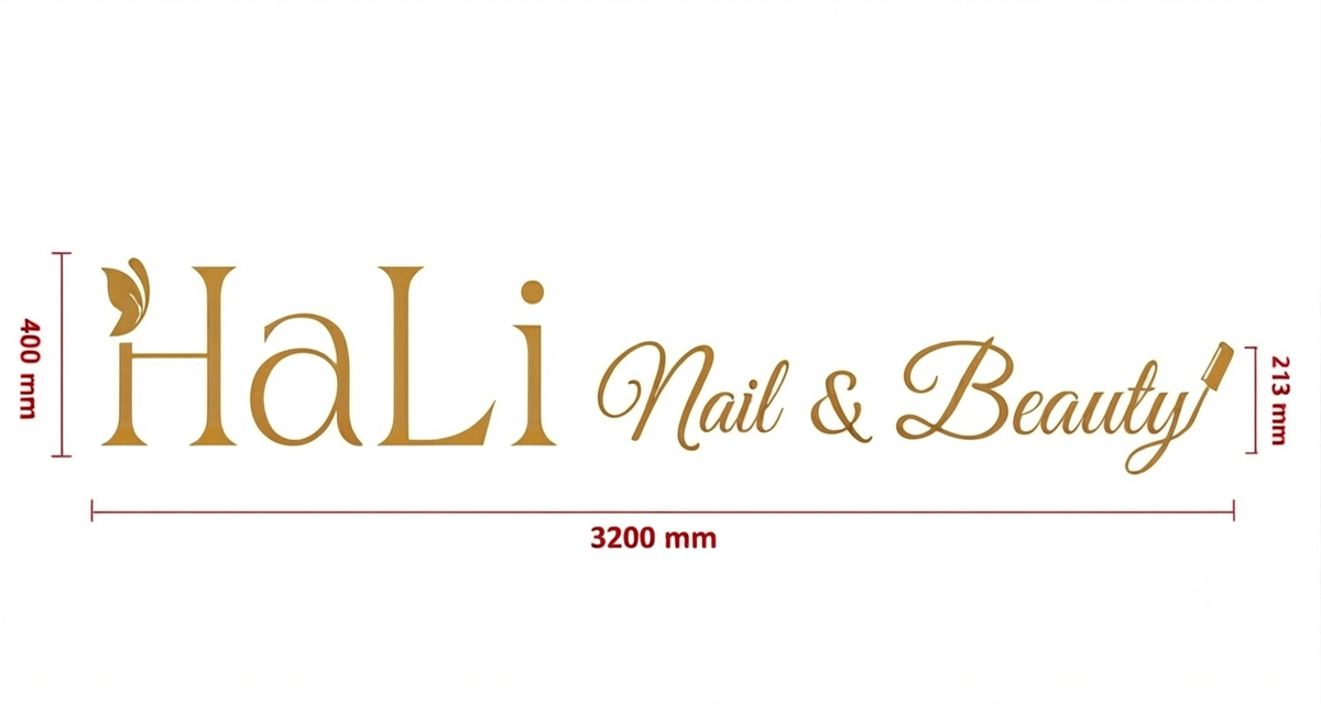Custom design: Gold metallic 3D backlit