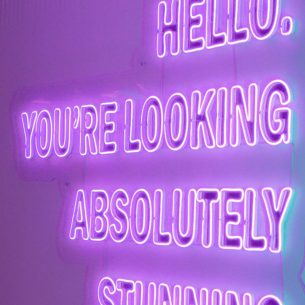 Purple LED Neon Sign inside The Velvet Lounge in Sydney