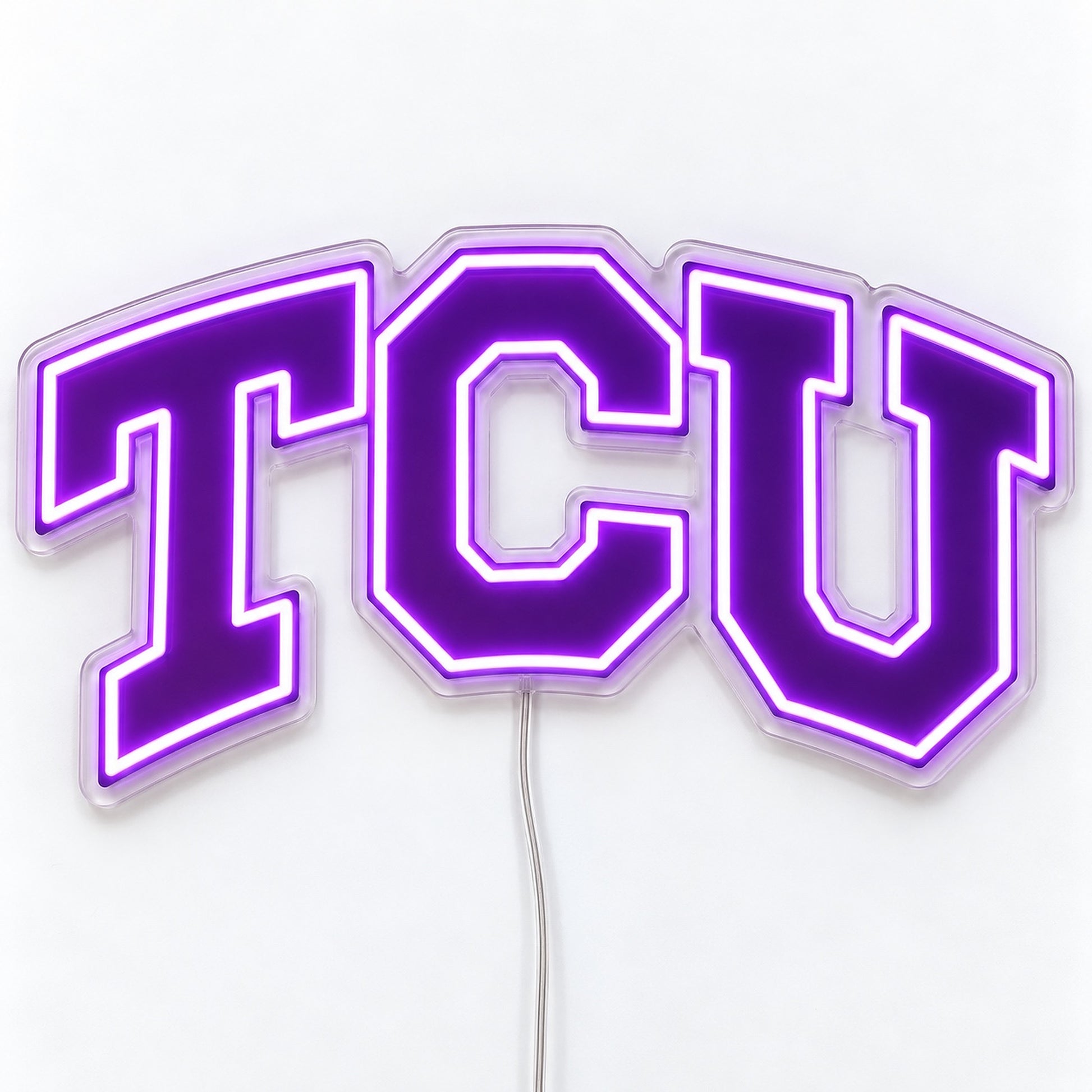 TCU Horned Frogs LED neon sign in purple