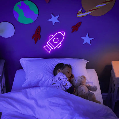 Rocket LED Neon Light Sign - Neon Lanes